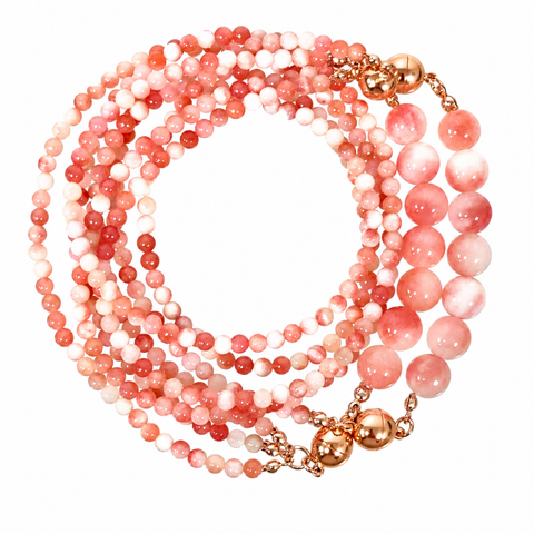 10 Way Necklace - Pink Agate
