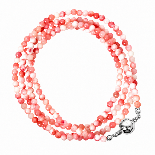 Long Strand Necklace - Pink Agate Seriously Romantic
