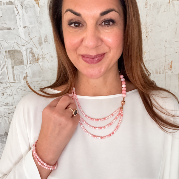 10 Way Necklace - Pink Agate Seriously Romantic