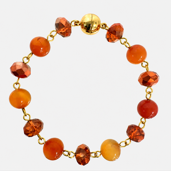 Longer Bracelet Link - Orange Seriously Romantic