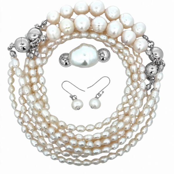 Cream Freshwater Pearl BEGINNER BUNDLE Maria Nicola