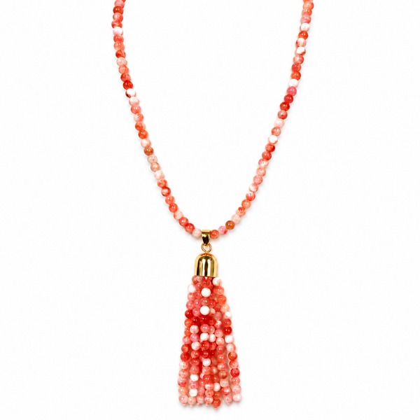 Tassel - Pink Agate Seriously Romantic
