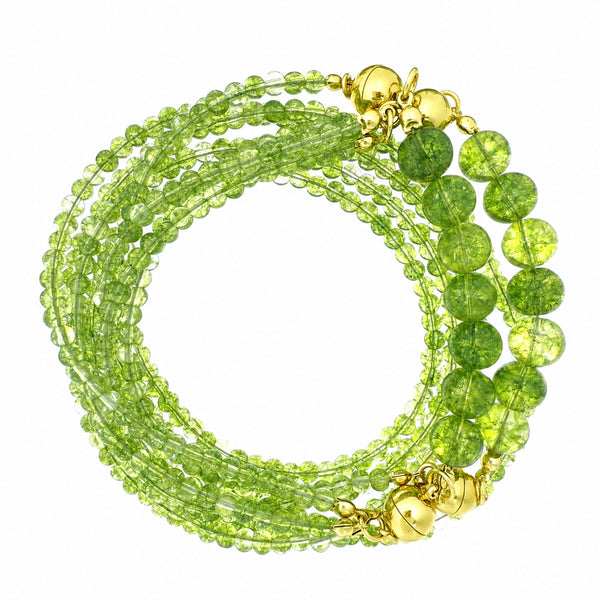 10 Way Necklace - Cracked Peridot