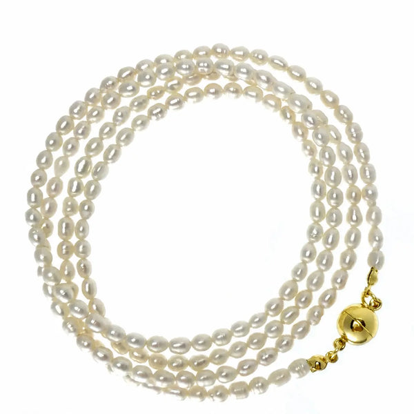 Long Strand Necklace - Cream Pearl Seriously Romantic