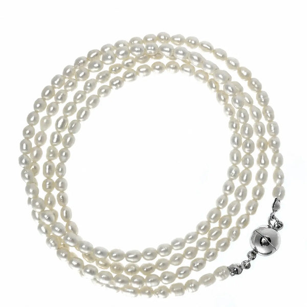 Long Strand Necklace - Cream Pearl Seriously Romantic
