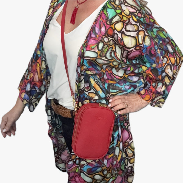 LEATHER CROSS BODY - HEAVILY DISCOUNTED!!! - RED 4 The Love
