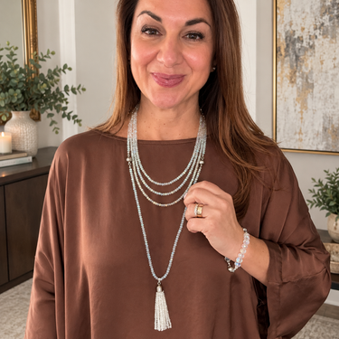 10 Way Bundle  - AB Crystal (Includes 10 Way Necklace, Tassel & Mini Connectors) Seriously Romantic