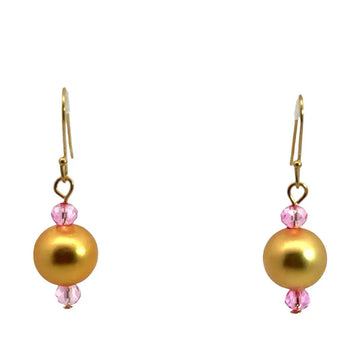 Earrings - Satin Metal with candy pink accents Maria Nicola