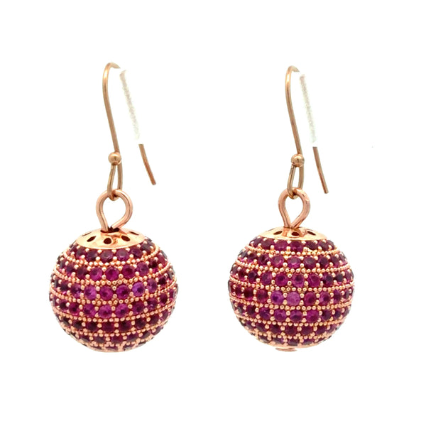 SET 5- 20% OFF! AUSTRALIAN FINE WOOL SCARF + ORANGE COPPER CRYSTAL MEDIUM STRAND + RUBY PAVE PENDANT + MATCHING RUBY PAVE EARRINGS FLASH SALE
