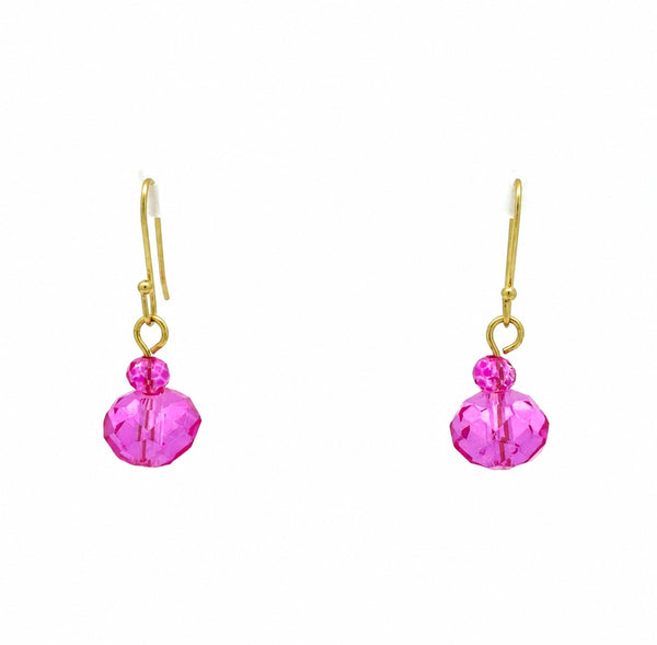 Short Earrings - FUCHSIA Crystal