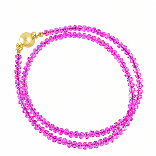 Medium Strand Necklace -  FUCHSIA Crystal Maria Nicola