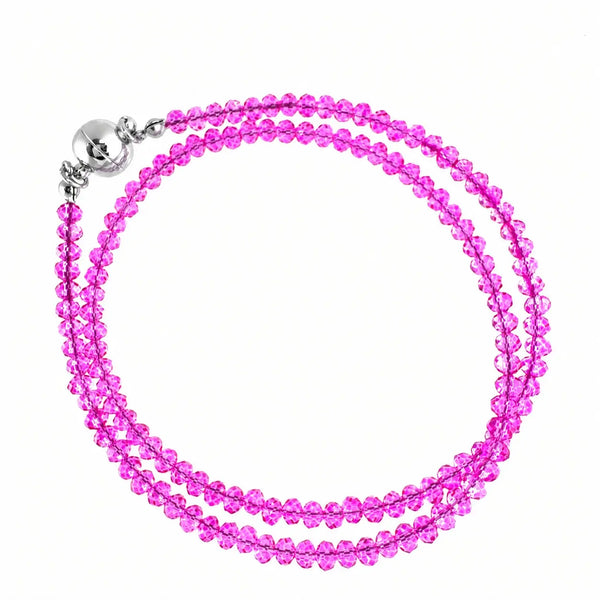 Medium Strand Necklace -  FUCHSIA Crystal Maria Nicola