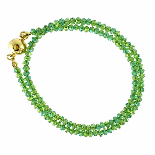 Medium Strand Necklace - Green AB Crystal
