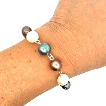 Bracelet Link - Cream / Chocolate / Charcoal pearls Seriously Romantic