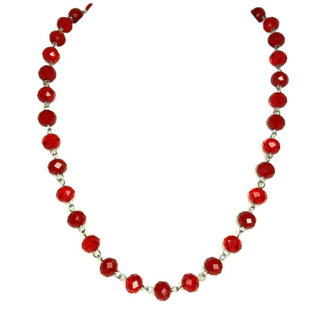 LONGER Link Necklace -  Translucent Red
