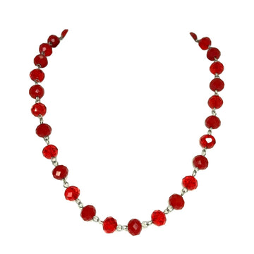 Link Necklace - Translucent Red