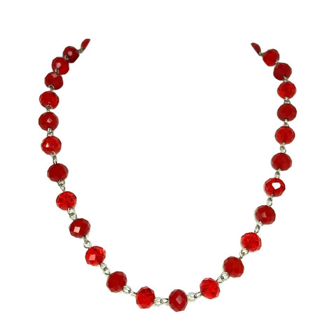 Link Necklace - Translucent Red
