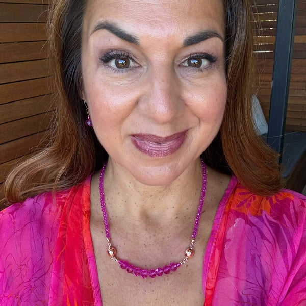 10 Way Necklace - FUCHSIA Crystal Maria Nicola
