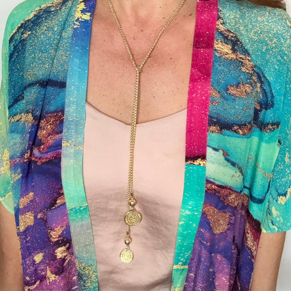Lariat Ends - Grecian Coins - Large and Small Maria Nicola