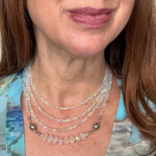 10 Way Necklace - AB Crystal Seriously Romantic