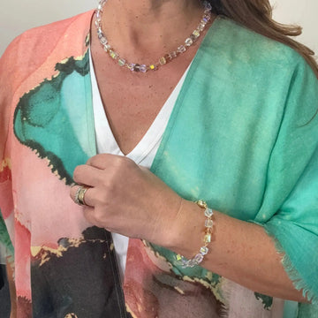 Cape - Emerald / Apricot Marbling Namaskar