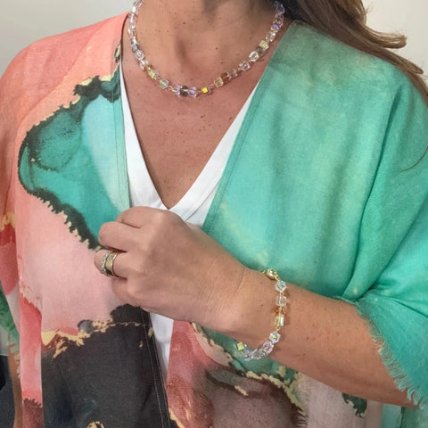 Cape - Emerald / Apricot Marbling
