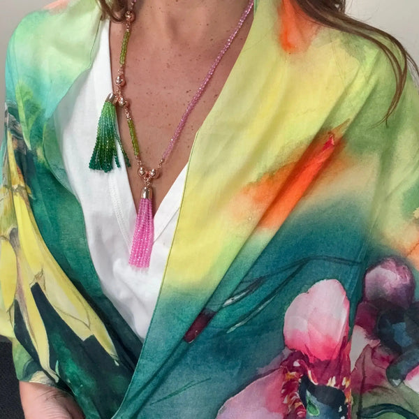 COTTON MODAL SCARF - AUSTRALIANA FLORAL Namaskar