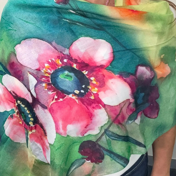 COTTON MODAL SCARF - AUSTRALIANA FLORAL Namaskar