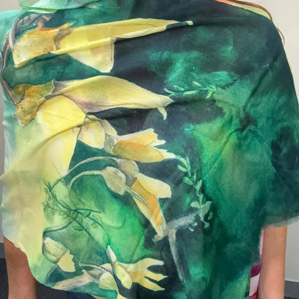 COTTON MODAL SCARF - AUSTRALIANA FLORAL Namaskar