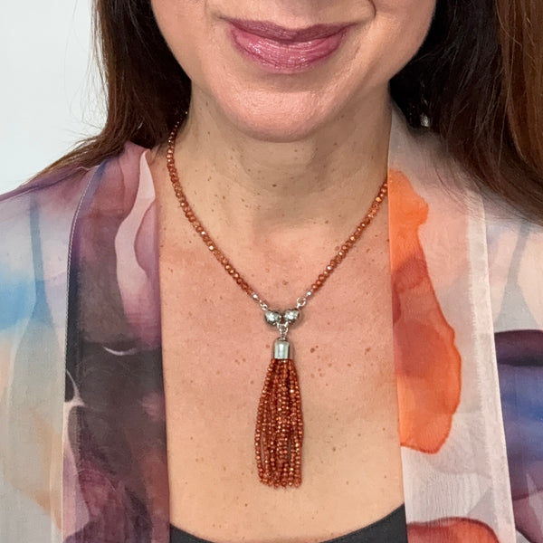 Tassel Conversion Service - Orange Copper Tassel Maria Nicola