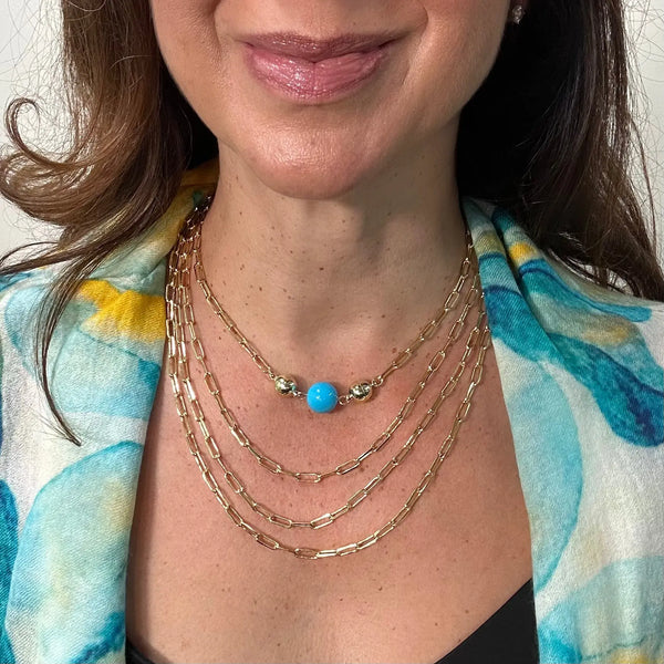 Pendant - round 14mm - AZURE Maria Nicola