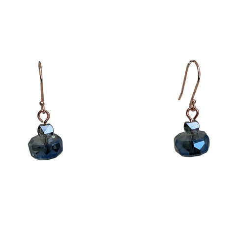 Short Earrings - Blue Shade Crystal - ON SALE 20% OFF!