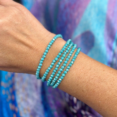 Long Strand Necklace - Turquoise Crystal Seriously Romantic