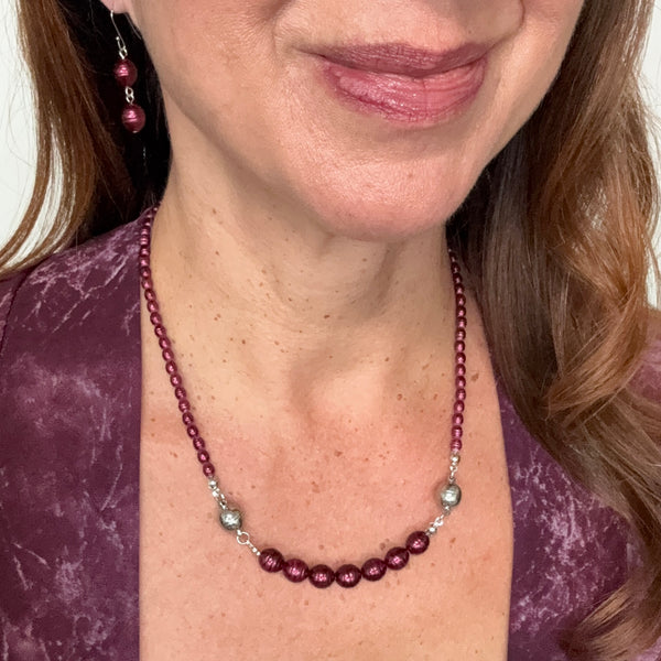 Connector - Shell Pearl - Burgundy Maria Nicola