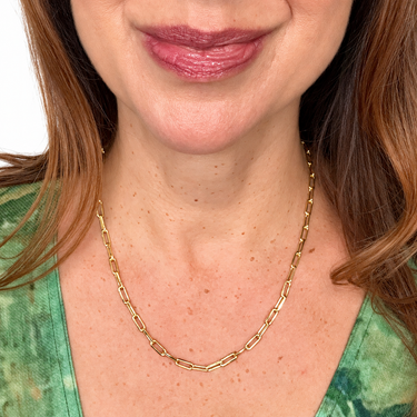 Medium Strand Necklace - Paperclip - Yellow Gold Seriously Romantic