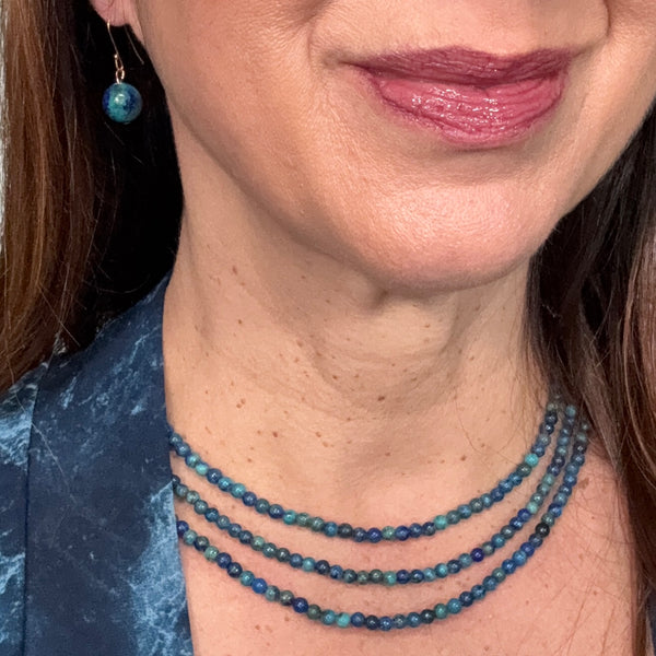Short Earrings - AZURITE