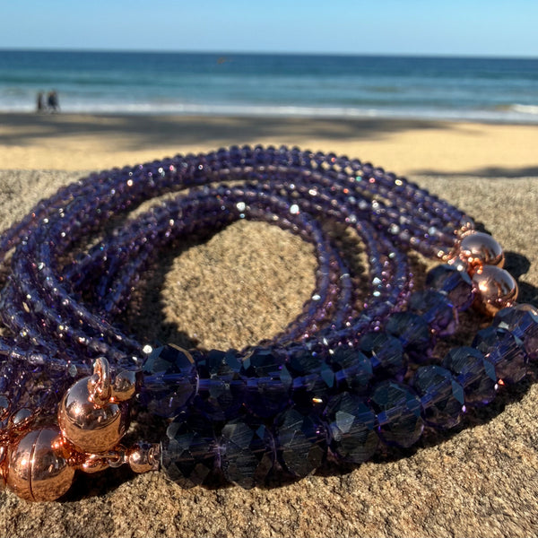 10 Way Necklace - GRAPE Crystal