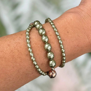 10 Way BUNDLE  - Shell Pearl - OLIVE (Includes 10 Way Necklace, Tassel & Mini Connectors) Maria Nicola