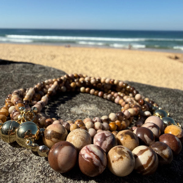 10 Way BUNDLE  - Zebra Stone  (Includes 10 Way Necklace, Tassel & Mini Connectors)