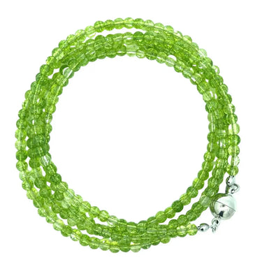 Long Strand Necklace - Cracked Peridot Seriously Romantic