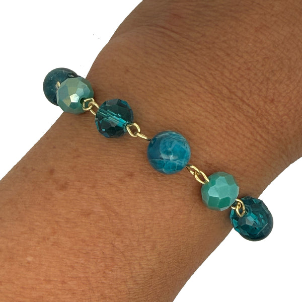 LONGER Bracelet Link - Ocean Blue (Apatite/Turquoise/Teal)