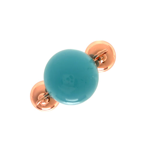Pendant - 16mm Round Shell Pearl - Turquoise