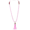 SET 8- 20% OFF!! PINK AND TURQUOISE SWIRL SHEER SQUARE KIMONO + BESPOKE CANDY PINK TASSEL (NO MAGNET) + MATCHING BESPOKE EARRINGS FLASH SALE