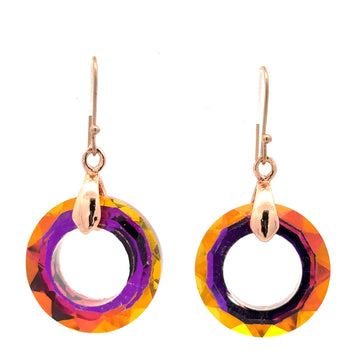 Earrings - 20MM Friendship Circle - Pink Sunrise