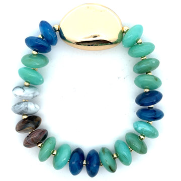 Ocean Mosaic Beaded Stretch Bracelet - 10% OFF!