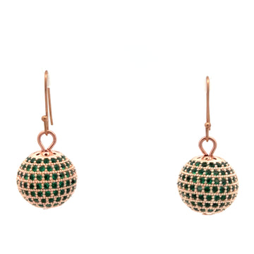 Earrings  - Pave - Emerald - MAY BIRTHSTONE