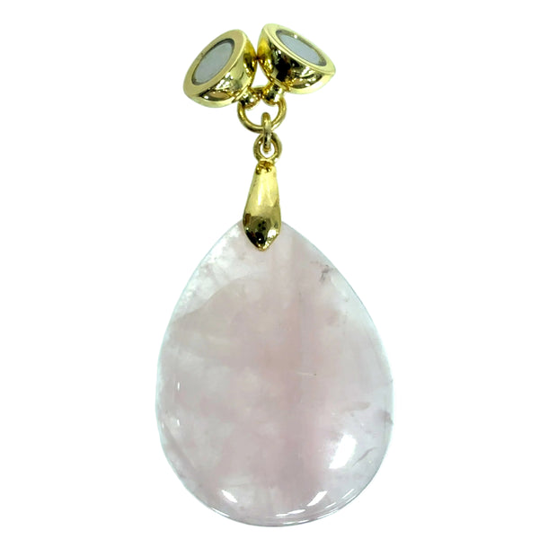 Pendant - Large Stone Teardrop - Rose Quartz Maria's Favourite's