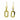 Short Earrings - Paperclip - Yellow Gold Seriously Romantic