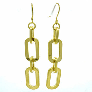 Long Earrings - Paperclip - Yellow Gold Seriously Romantic
