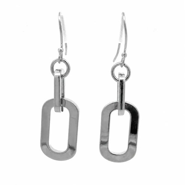 Short Earrings - Paperclip - Silver Seriously Romantic